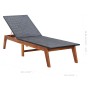 Sun lounger with synthetic rattan cushion and solid acacia wood. by vidaXL, Loungers - Ref: Foro24-45990, Price: 188,63 €, Di...