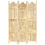 Hand-carved 3-panel room divider made of mango wood 120x165 cm by vidaXL, Room dividers - Ref: Foro24-285315, Price: 191,88 €...