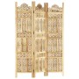 Hand-carved 3-panel room divider made of mango wood 120x165 cm by vidaXL, Room dividers - Ref: Foro24-285315, Price: 191,88 €...