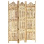 Hand-carved 3-panel room divider made of mango wood 120x165 cm by vidaXL, Room dividers - Ref: Foro24-285315, Price: 191,88 €...