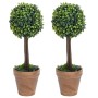 Plantas de boj artificial 2 uds forma bola maceta verde 56 cm de vidaXL, Flora artificial - Ref: Foro24-336517, Precio: 65,72...