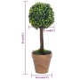 Artificial boxwood plants 2 units ball shape green pot 56 cm by vidaXL, artificial flora - Ref: Foro24-336517, Price: 62,69 €...