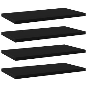 Shelf shelves 4 pcs black plywood 40x20x1.5 cm by vidaXL, Shelves - Ref: Foro24-805140, Price: 25,99 €, Discount: %