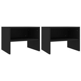 Nightstands 2 pcs black plywood 40x30x30 cm by vidaXL, Nightstands - Ref: Foro24-800066, Price: 39,55 €, Discount: %