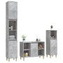 Set muebles de baño 3 piezas madera contrachapada gris hormigón de vidaXL, Muebles de baño - Ref: Foro24-3185617, Precio: 200...