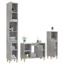 Concrete gray plywood 3-piece bathroom furniture set by vidaXL, Bathroom furniture - Ref: Foro24-3185617, Price: 200,03 €, Di...