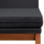 Tumbonas con mesa 2 uds ratán sintético y madera maciza acacia de vidaXL, Tumbonas - Ref: Foro24-3054501, Precio: 437,04 €, D...