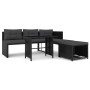 Set de muebles de jardín 4 piezas ratán sintético negro de vidaXL, Conjuntos de jardín - Ref: Foro24-44287, Precio: 265,06 €,...