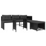 Set de muebles de jardín 4 piezas ratán sintético negro de vidaXL, Conjuntos de jardín - Ref: Foro24-44287, Precio: 265,06 €,...