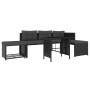 Set de muebles de jardín 4 piezas ratán sintético negro de vidaXL, Conjuntos de jardín - Ref: Foro24-44287, Precio: 265,06 €,...