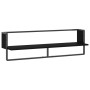 Estante de pared con barra negro 100x25x30 cm de vidaXL, Estantes y estanterías - Ref: Foro24-836293, Precio: 28,99 €, Descue...