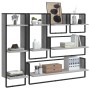 Wall shelves with bars 6 pieces Sonoma gray engineered wood by vidaXL, Shelves and shelves - Ref: Foro24-836316, Price: 72,82...