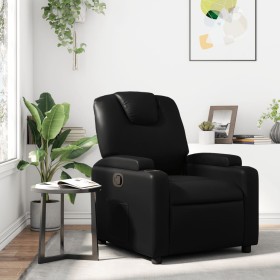 Sillón reclinable de cuero sintético negro de vidaXL, Sillones - Ref: Foro24-372389, Precio: 229,99 €, Descuento: %