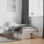 Estructura de cama de metal con cabecero blanco 75x190 cm de vidaXL, Camas y somieres - Ref: Foro24-373828, Precio: 63,00 €, ...