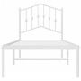 Estructura de cama de metal con cabecero blanco 75x190 cm de vidaXL, Camas y somieres - Ref: Foro24-373828, Precio: 63,00 €, ...