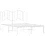 Metal bed frame with white headboard 120x190 cm by vidaXL, Beds and slatted bases - Ref: Foro24-373835, Price: 93,75 €, Disco...