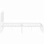 Metal bed frame with white headboard 120x190 cm by vidaXL, Beds and slatted bases - Ref: Foro24-373835, Price: 93,75 €, Disco...