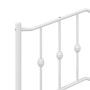 Estructura de cama de metal con cabecero blanca 135x190 cm de vidaXL, Camas y somieres - Ref: Foro24-373837, Precio: 98,99 €,...