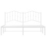 Estructura de cama de metal con cabecero blanco 180x200 cm de vidaXL, Camas y somieres - Ref: Foro24-373842, Precio: 101,47 €...