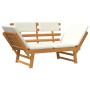 Garden bench with cushions 2 in 1 190 cm solid acacia wood by vidaXL, garden benches - Ref: Foro24-42647, Price: 190,13 €, Di...