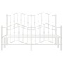 Metal bed frame with headboard and white footboard 140x190 cm by vidaXL, Beds and slatted bases - Ref: Foro24-373856, Price: ...