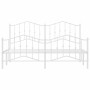 Metal bed frame with headboard and footboard white 183x213 cm by vidaXL, Beds and slatted bases - Ref: Foro24-373861, Price: ...