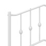 Metal bed frame with headboard and footboard white 183x213 cm by vidaXL, Beds and slatted bases - Ref: Foro24-373861, Price: ...