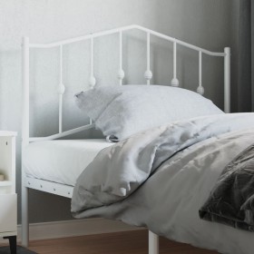 Cabecero de metal blanco 107 cm de vidaXL, Cabeceros y pies de cama - Ref: Foro24-373868, Precio: 23,99 €, Descuento: %