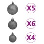 Künstlicher Weihnachtsbaum mit Scharnieren 150 LED und Kugeln 150 cm von vidaXL, Weihnachtsbäume - Ref: Foro24-3210314, Preis...