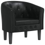 Sillón cuero sintético negro de vidaXL, Sillones - Ref: Foro24-356457, Precio: 198,61 €, Descuento: %