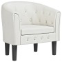 Sillón cuero sintético blanco de vidaXL, Sillones - Ref: Foro24-356460, Precio: 135,74 €, Descuento: %