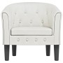 Sillón cuero sintético blanco de vidaXL, Sillones - Ref: Foro24-356460, Precio: 135,74 €, Descuento: %