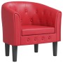 Sillón cuero sintético rojo de vidaXL, Sillones - Ref: Foro24-356462, Precio: 160,08 €, Descuento: %