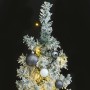 Schmaler Weihnachtsbaum mit 300 LEDs und Kugeln und Schnee 300 cm von vidaXL, Weihnachtsbäume - Ref: Foro24-3210245, Preis: 1...