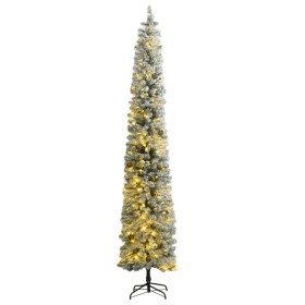 Narrow Christmas tree with 300 LEDs and balls and snow 270 cm by vidaXL, Christmas trees - Ref: Foro24-3210218, Price: 104,33...