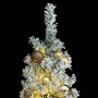 Árbol de Navidad estrecho con 300 LED y bolas y nieve 270 cm de vidaXL, Arboles de navidad - Ref: Foro24-3210218, Precio: 104...