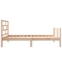 Solid pine wood bed frame 75x190 cm by vidaXL, Beds and slatted bases - Ref: Foro24-3101308, Price: 92,20 €, Discount: %