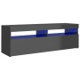 TV cabinet with LED lights glossy gray 120x35x40 cm by vidaXL, TV Furniture - Ref: Foro24-804381, Price: 101,16 €, Discount: %