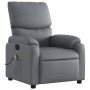 Sillón de masaje reclinable cuero sintético gris de vidaXL, Sillones - Ref: Foro24-373444, Precio: 210,75 €, Descuento: %