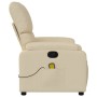 Cream Fabric Reclining Massage Chair by vidaXL, Armchairs - Ref: Foro24-373431, Price: 233,99 €, Discount: %