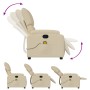 Cream Fabric Reclining Massage Chair by vidaXL, Armchairs - Ref: Foro24-373431, Price: 233,99 €, Discount: %