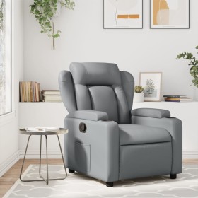 Sillón de masaje reclinable cuero sintético gris de vidaXL, Sillones - Ref: Foro24-372437, Precio: 271,14 €, Descuento: %