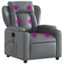 Gray synthetic leather reclining massage chair by vidaXL, Armchairs - Ref: Foro24-372437, Price: 266,43 €, Discount: %