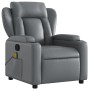 Sillón de masaje reclinable cuero sintético gris de vidaXL, Sillones - Ref: Foro24-372437, Precio: 266,43 €, Descuento: %