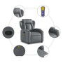 Sillón de masaje reclinable cuero sintético gris de vidaXL, Sillones - Ref: Foro24-372437, Precio: 266,43 €, Descuento: %