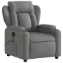 Sillón de masaje reclinable de tela gris oscuro de vidaXL, Sillones - Ref: Foro24-372416, Precio: 234,33 €, Descuento: %