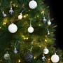 Artificial Christmas tree with hinges 300 LED and balls 180 cm by vidaXL, Christmas trees - Ref: Foro24-3210428, Price: 125,7...