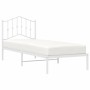 Metal bed frame with white headboard 90x200 cm by vidaXL, Beds and slatted bases - Ref: Foro24-373831, Price: 82,07 €, Discou...