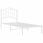 Metal bed frame with white headboard 90x200 cm by vidaXL, Beds and slatted bases - Ref: Foro24-373831, Price: 82,07 €, Discou...