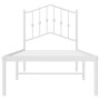 Metal bed frame with white headboard 90x200 cm by vidaXL, Beds and slatted bases - Ref: Foro24-373831, Price: 82,07 €, Discou...